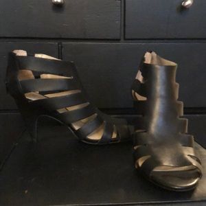 Women’s black leather shoes